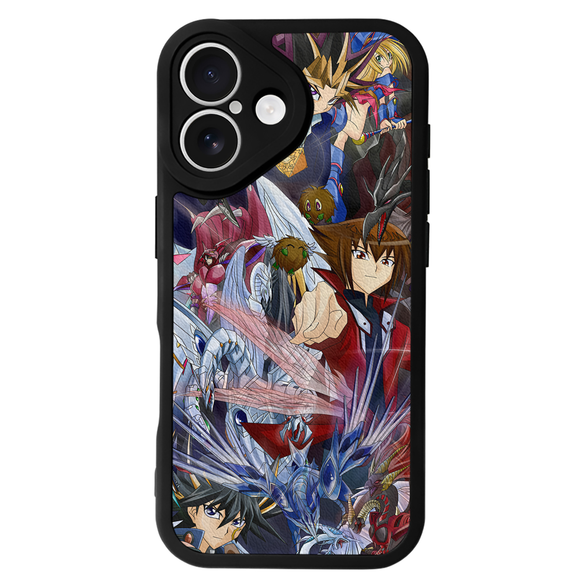（画像用） 遊☆戯☆王 Yu-Gi-Oh! 【iPhone 16シリーズ対応】シリコンスマホケース（レザー調） 材質：シリコン